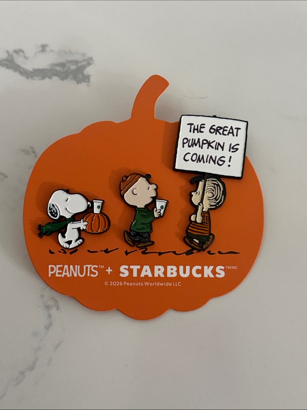 Starbucks x Peanuts enamel pin set